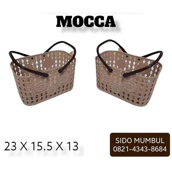 Mocca Plastic Shopping Market Basket