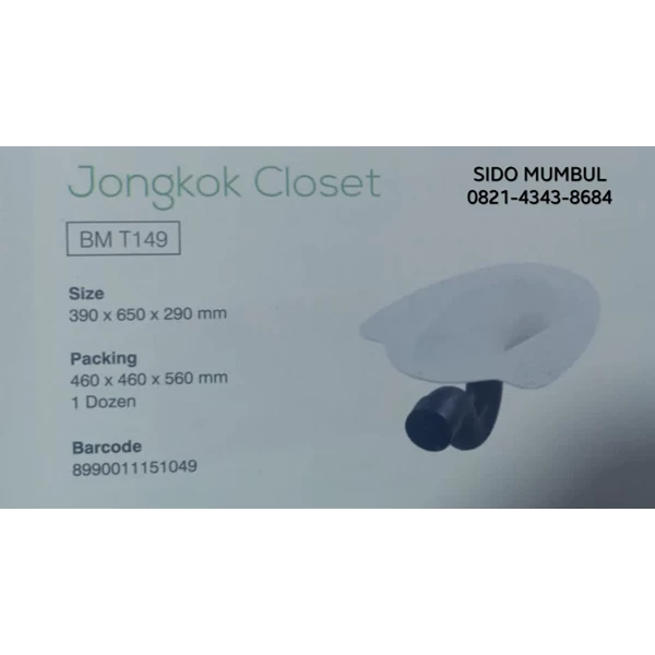 Closet Jongkok WC Plastik Maspion 39x65x29 cm