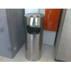 Tong Trash Dustbin Standing Ashtray Stainless Steel 3