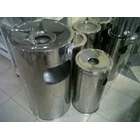 Tong Trash Dustbin Standing Ashtray Stainless Steel 1