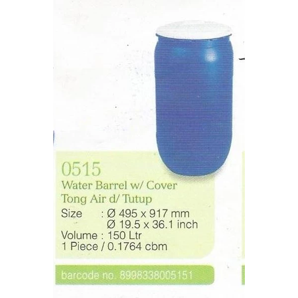 New Water Barrel Open Top Plastic Drum