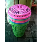 Laundry Basket Cart Plastic Clothing 3
