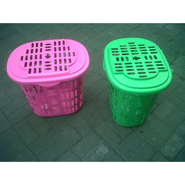 Laundry Basket Cart Plastic Clothing