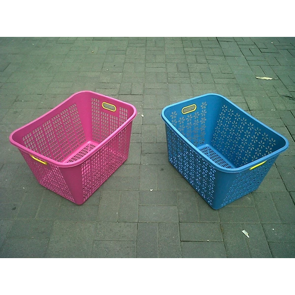 Laundry Basket Cart Plastic Clothing