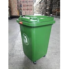 Tong Gerobak Sampah Bulat Segi Roda Plastik Taman Luar Ruangan Lion Star Maspion Green Leaf 4