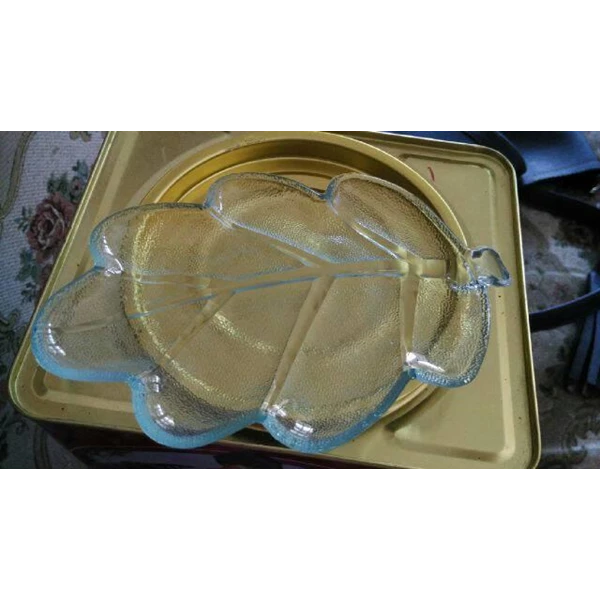 Glass Leaf Plate For Souvenir