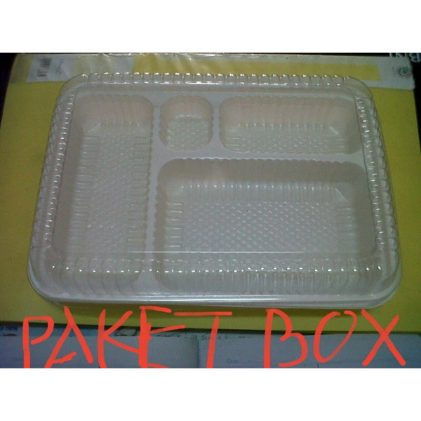 Disposable Bento Box Kotak Makan Sekat Mika Sekali Pakai
