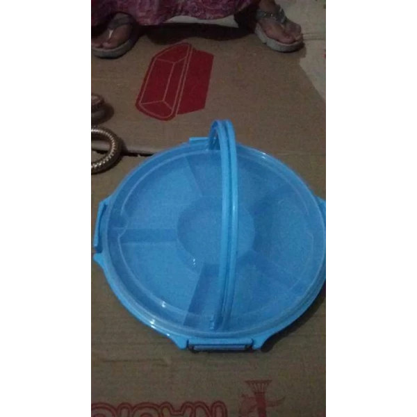 Rantang Tenong Kotak Makan Bulat Plastik Delight Serving Snack Tray Maspion