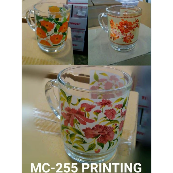 Flower Pattern Printed Glass