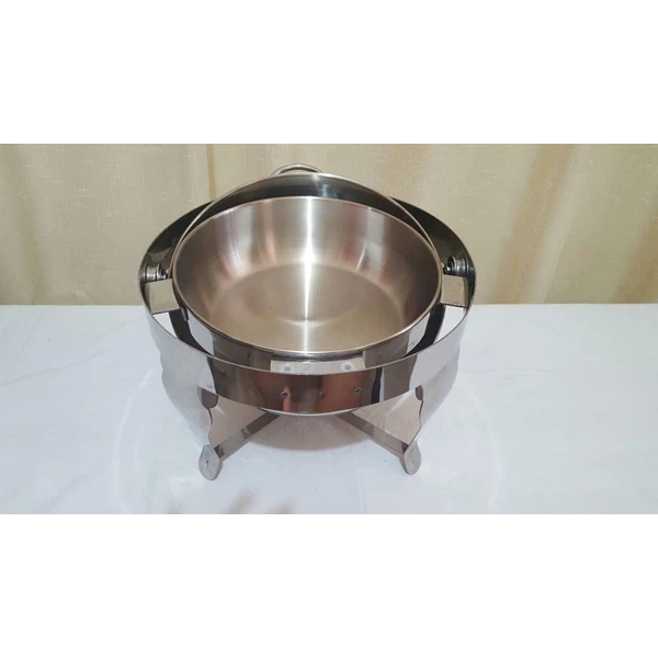 Super Pan With Stove Chafing Dish Buffet Server Roll Top Deep Soup Bowl Stainless Steel