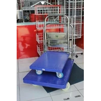 Folding Goods Trolley Push Push Pulley Small Trolley Size 72 × 45.7 × 81.4 cm Capacity 100 kg