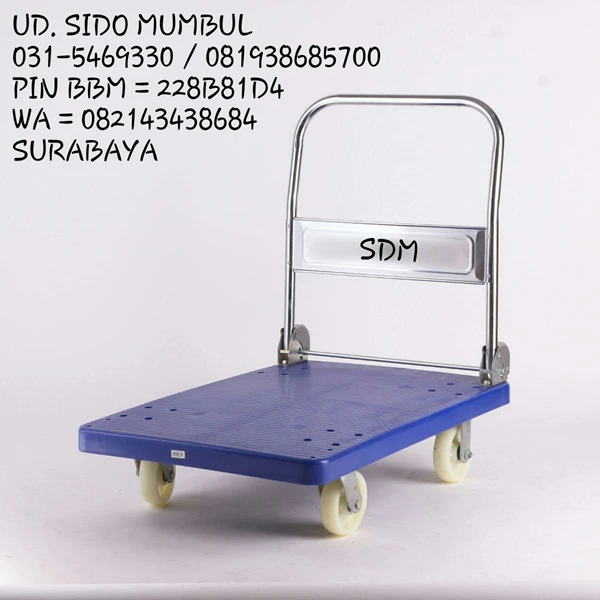Troli Barang Lipat Tarik Dorong Pulley Trolley Kecil Size 72 × 45.7 × 81.4 cm Kapasitas 100 kg