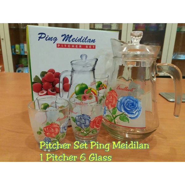 Glass Pitcher Jar Set
