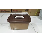 Toples Lunch Box Kotak Makan Sekat Samir Tutup Gagang Plastik 2