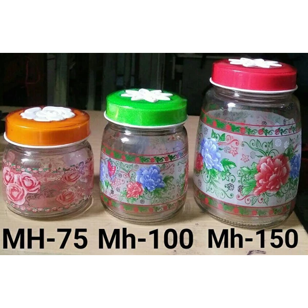 Flower Glass Jar