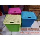 Plastic Rattan Laundry Basket 1