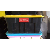 Heavy Duty Container Box Roda Industri Plastik Super Kuat