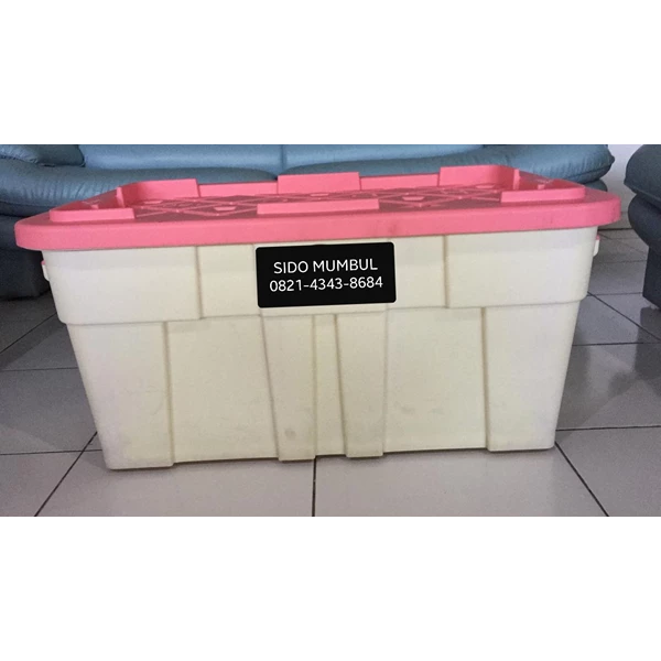 Heavy Duty Container Box Roda Industri Plastik Super Kuat