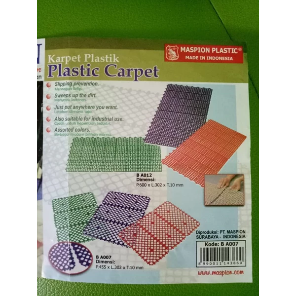 Karpet Plastik Plastic Carpet Foot Board Maspion