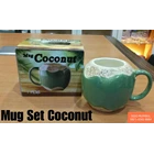 Mug Cangkir Coconut Kelapa Degan Keramik Tutup 1