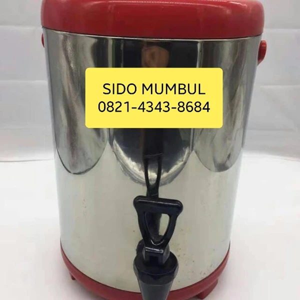 Drink Jar Milk Tea Bucket Galon Kran Stainless Steel