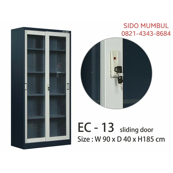 Lemari Arsip Filing Cabinet Besi Plat Emporium Steel Furniture EC-1 Size 85 x 40 x 185 cm