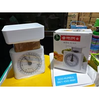 Timbangan Dapur Tepung Kue Pegas Jarum Plastik Lion Star 3KG