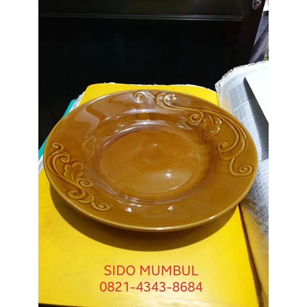 Classic Honey Ceramic Dinner Plate