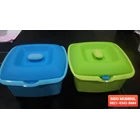 Oval Square Round Plastic Basin with Lid and Soup Spoon 4