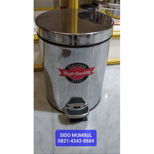 Pedal Pail Tong Sampah Injak Pedal Stainless Steel