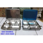 Lunch Box Sekat Stainless Steel Tutup 1