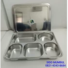 Lunch Box Sekat Stainless Steel Tutup 2