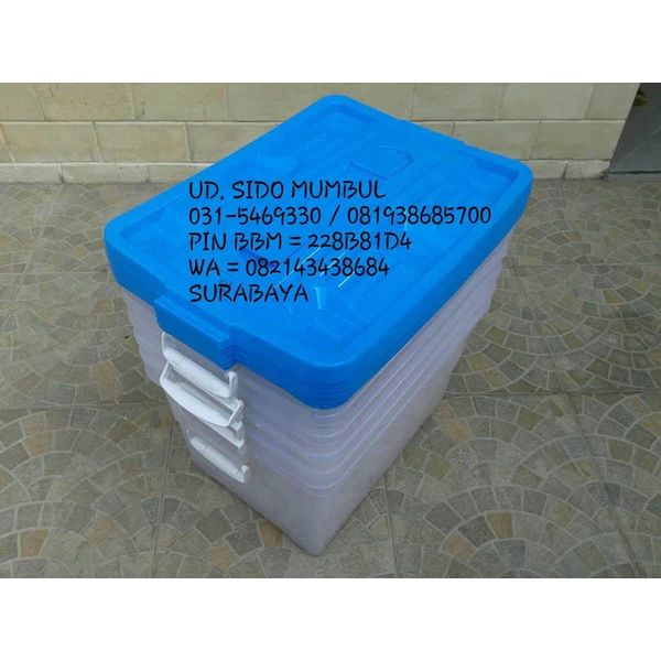 Transparant Storage Box With Casters