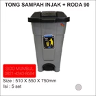 Tong Sampah Pedal Injak Roda Plastik HDPE 1