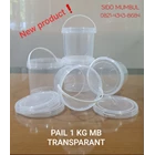 1 Kilogram Transparant Food Plastic Pail 1