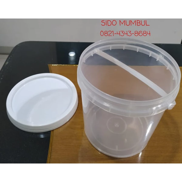 1 Kilogram Transparant Food Plastic Pail