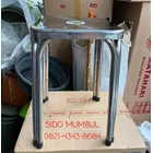 Square Stainless Steel High Stool 3