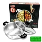 Stainless Steel Two Flavor Shabu Pot 2