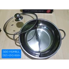 Stainless Steel Two Flavor Shabu Pot 3