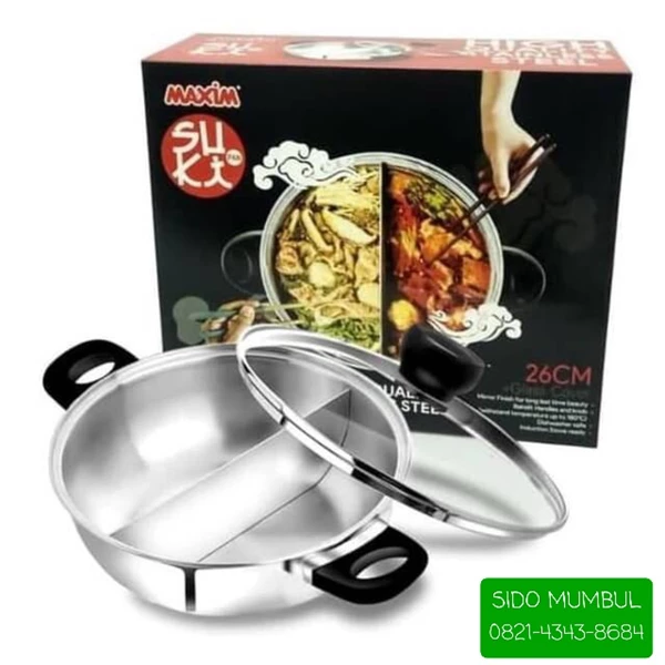Stainless Steel Two Flavor Shabu Pot