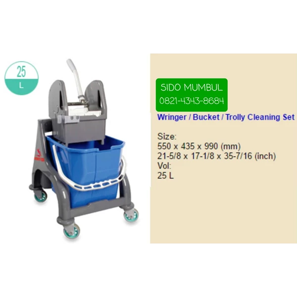 Wringer Bucket Trolley Cleaning Service Set