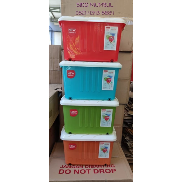 Saga Container Box Roda Warna Parcel Maspion