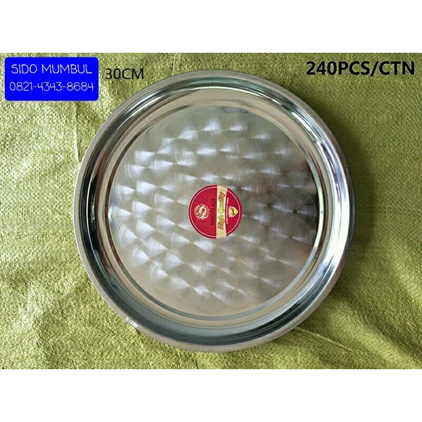 Round Stainless Steel Serving Tray