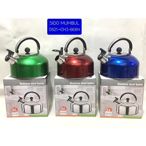 Stainless Steel Colored Whistling Kettle