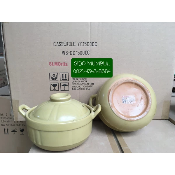 Ceramic Casserole Bowl with Lid