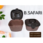 Box Aqiqah Plastik Safari Coklat Tanpa Sekat 2