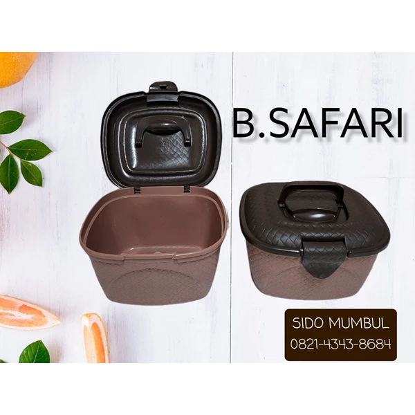 Box Aqiqah Plastik Safari Coklat Tanpa Sekat